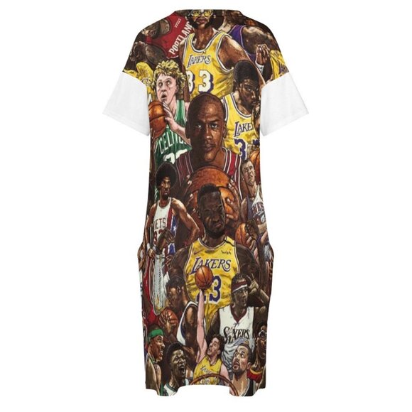 Women's Basketball Legends Jersey Shirt Dress - Picture 4 of 5